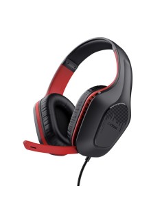 Trust GXT 415S ZIROX Auricolare Cablato A Padiglione Giocare Nero, Rosso