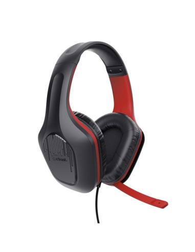 Trust GXT 415S ZIROX Auricolare Cablato A Padiglione Giocare Nero, Rosso