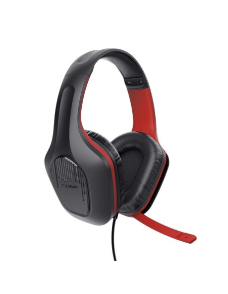 Trust GXT 415S ZIROX Auricolare Cablato A Padiglione Giocare Nero, Rosso