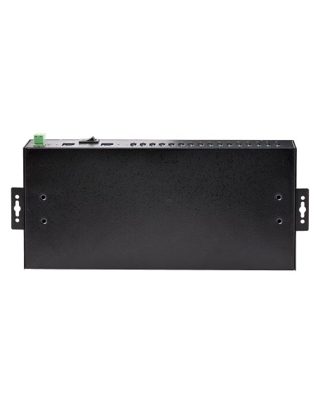 StarTech.com Hub USB 3.0 Alimentato a 16 Porte - Multipresa USB-A Industriale 5Gbps Installabile a Muro Rack DIN - Protezione