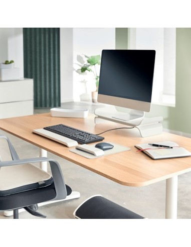 Leitz Ergo Adjustable Monitor Stand 68,6 cm (27") Grigio Scrivania