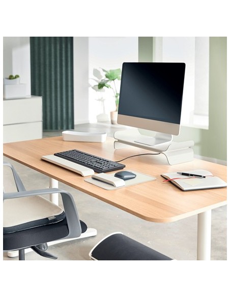 Leitz Ergo Adjustable Monitor Stand 68,6 cm (27") Grigio Scrivania
