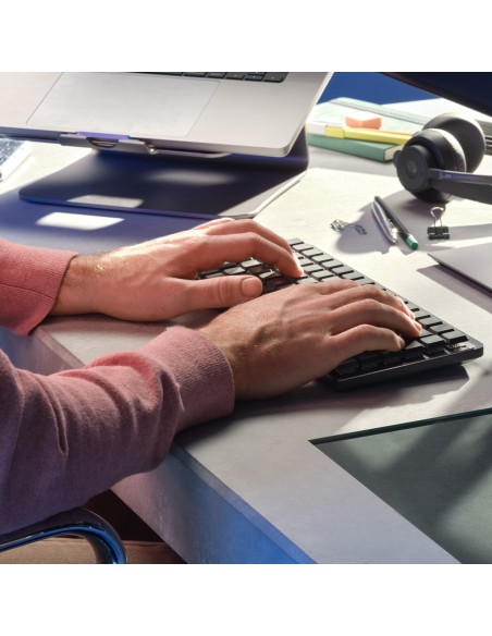 Logitech MX Mini Mechanical tastiera RF senza fili + Bluetooth QWERTY US International Grafite, Grigio