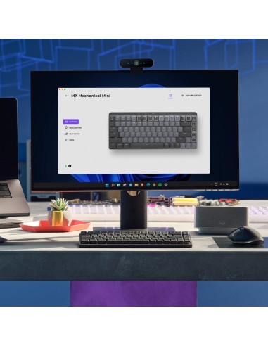 Logitech MX Mini Mechanical tastiera RF senza fili + Bluetooth QWERTY US International Grafite, Grigio