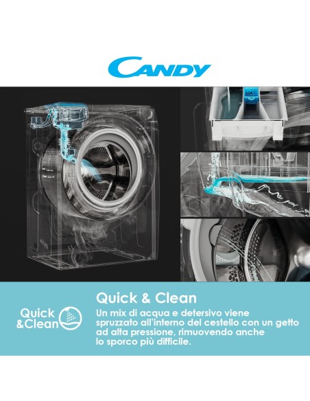 Candy RapidÓ RO 1494DWMT 1-S lavatrice Caricamento frontale 9 kg 1400 Giri min Bianco