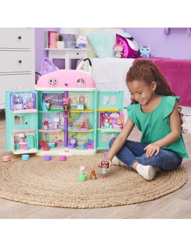 Gabby's Dollhouse , Mini set Giardino floreale, con Gabby e Gattina Fatina, giochi per bambini dai 3 anni in su