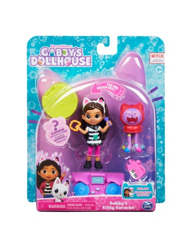 Gabby's Dollhouse , Mini set Karaoke, con Gabby e Dj Catnip, giochi per bambini dai 3 anni in su