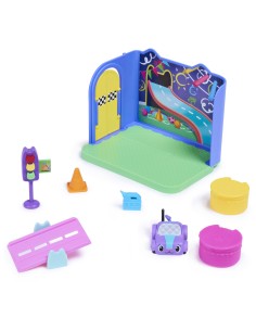Gabby's Dollhouse , Stanza dei giochi Carlita Purr-ific con la macchinina giocattolo Carlita, accessori, mobili e scatola con 2