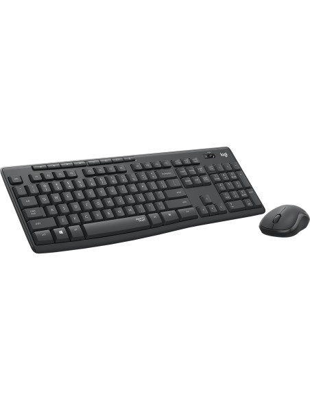 Logitech MK295 Silent Wireless Combo tastiera Mouse incluso USB QWERTY US International Grafite