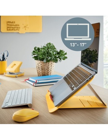 Leitz Ergo Cosy Supporto per computer portatile Giallo 43,2 cm (17")