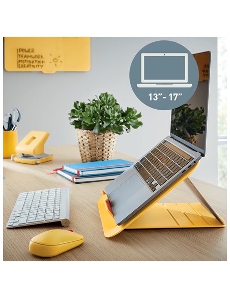 Leitz Ergo Cosy Supporto per computer portatile Giallo 43,2 cm (17")