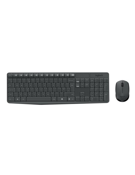 Logitech MK235 tastiera Mouse incluso USB QWERTZ Tedesco Grigio
