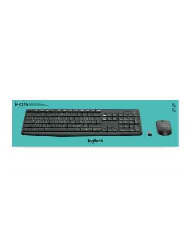 Logitech MK235 tastiera Mouse incluso USB QWERTZ Tedesco Grigio