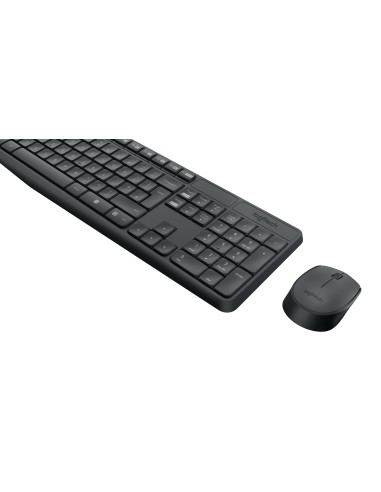 Logitech MK235 tastiera Mouse incluso USB QWERTZ Tedesco Grigio