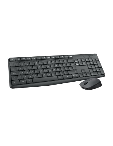 Logitech MK235 tastiera Mouse incluso USB QWERTZ Tedesco Grigio