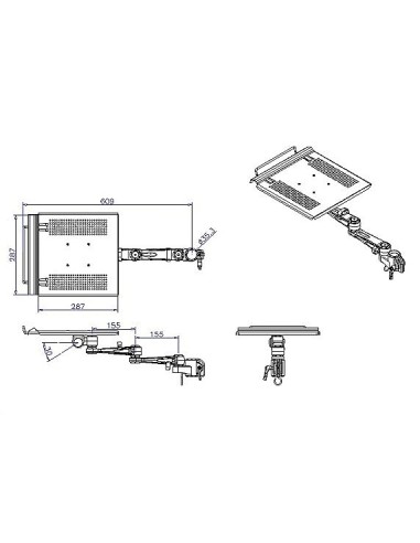 Lindy 40699 supporto per laptop Argento