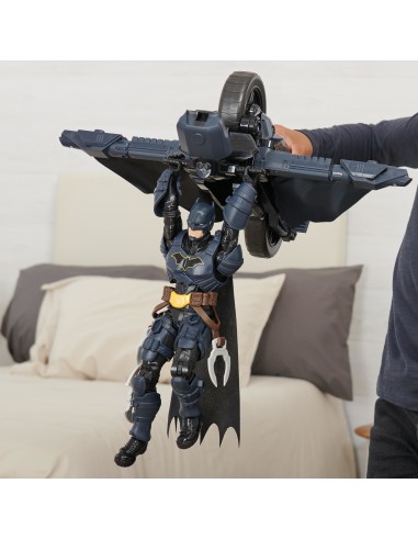 DC Comics , Veicolo Batman Adventures 2 in 1, Batcycle Trasformabile, Macchina Batman Compatibile con Tutte le Action Figure