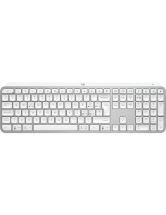 Logitech MX Keys S tastiera RF senza fili + Bluetooth QWERTY Italiano Alluminio, Bianco