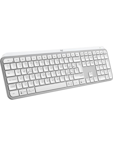 Logitech MX Keys S tastiera RF senza fili + Bluetooth QWERTY Italiano Alluminio, Bianco