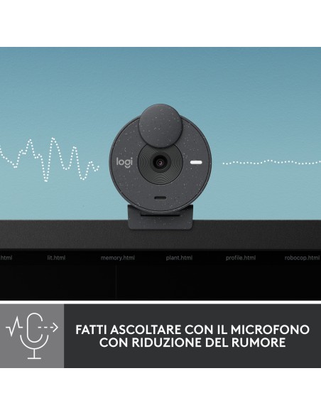 Logitech Brio 300 webcam 2 MP 1920 x 1080 Pixel USB-C Grafite