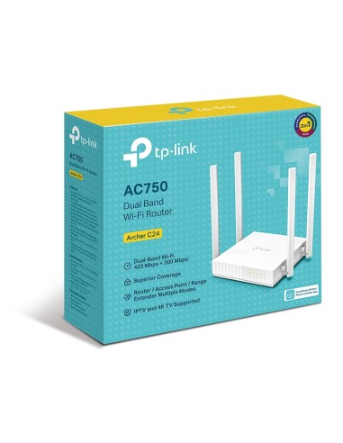 TP-Link ARCHER C24 router wireless Fast Ethernet Dual-band (2.4 GHz 5 GHz) Bianco