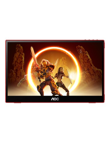 AOC 16G3 Monitor PC 39,6 cm (15.6") 1920 x 1080 Pixel Nero, Rosso