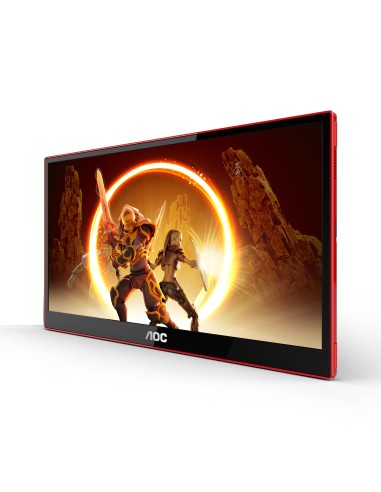 AOC 16G3 Monitor PC 39,6 cm (15.6") 1920 x 1080 Pixel Nero, Rosso