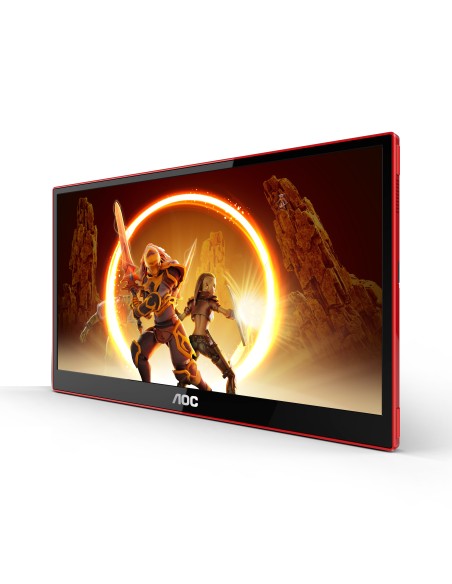 AOC 16G3 Monitor PC 39,6 cm (15.6") 1920 x 1080 Pixel Nero, Rosso