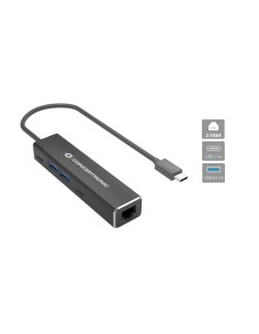 Conceptronic ABBY14B replicatore di porte e docking station per laptop Cablato USB 3.2 Gen 1 (3.1 Gen 1) Type-C Grigio 2