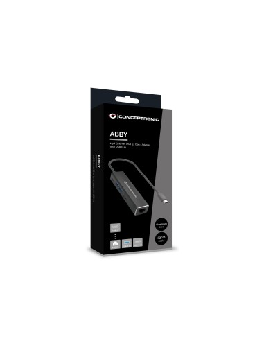 Conceptronic ABBY14B replicatore di porte e docking station per laptop Cablato USB 3.2 Gen 1 (3.1 Gen 1) Type-C Grigio