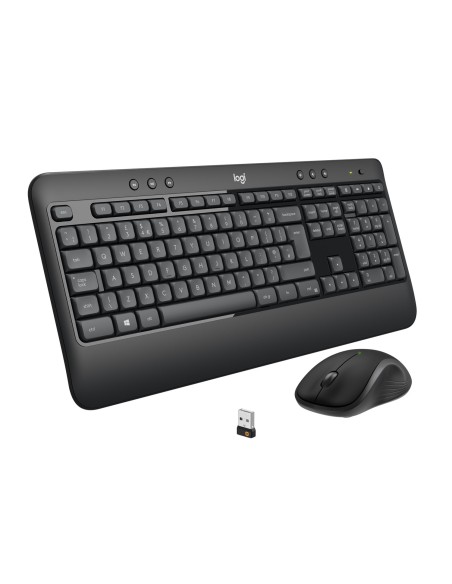 Logitech Advanced MK540 tastiera Mouse incluso USB QWERTZ Svizzere Nero, Bianco