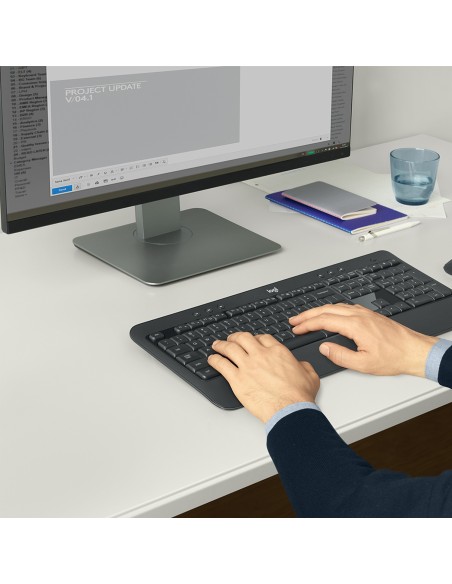 Logitech Advanced MK540 tastiera Mouse incluso USB QWERTZ Svizzere Nero, Bianco