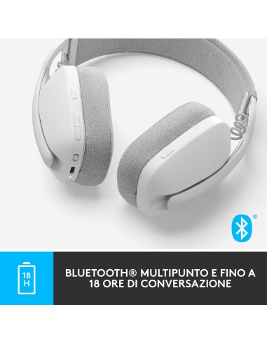 Logitech Zone Vibe 100 Auricolare Wireless A Padiglione Musica e Chiamate Bluetooth Bianco