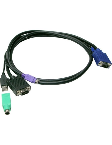 LevelOne ACC-3202 cavo per tastiera, video e mouse Nero 3 m