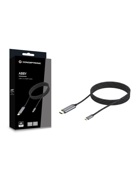Conceptronic ABBY10G cavo e adattatore video 2 m USB tipo-C HDMI Grigio