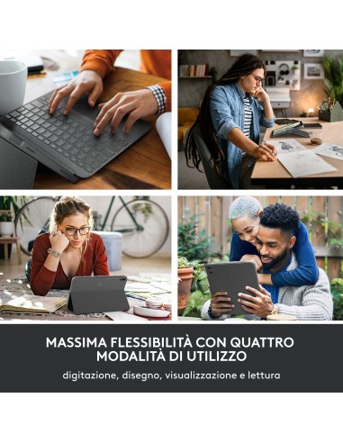 Logitech Combo Touch Grigio Smart Connector QWERTY Italiano