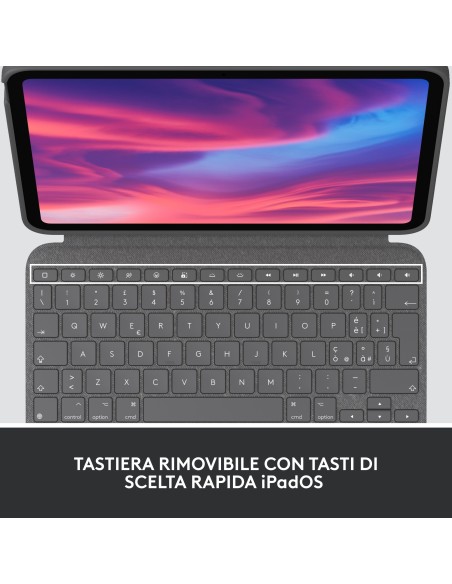 Logitech Combo Touch Grigio Smart Connector QWERTY Italiano