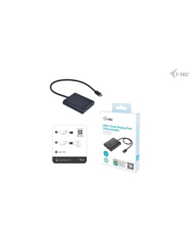 i-tec USB-C Dual 4K 60Hz (single 8K 30Hz) DP Video Adapter