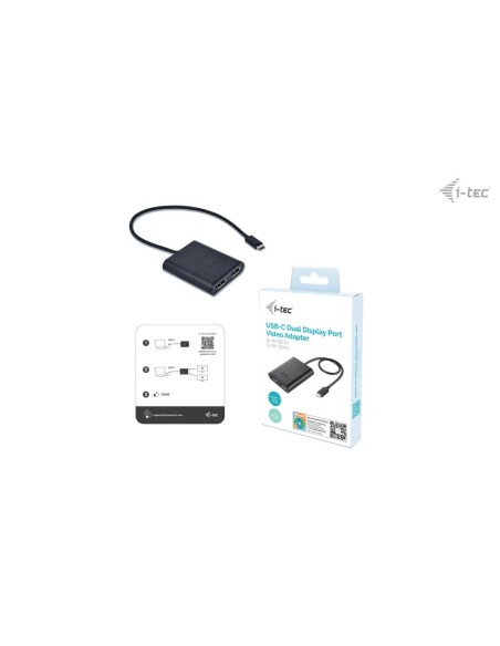 i-tec USB-C Dual 4K 60Hz (single 8K 30Hz) DP Video Adapter