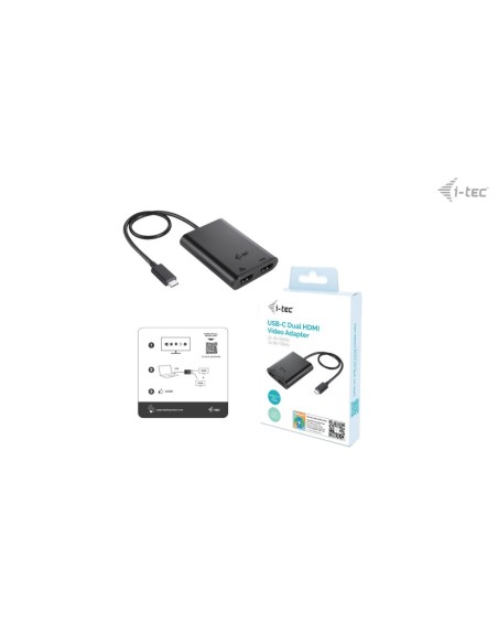 i-tec USB-C Dual 4K 60Hz (single 8K 30Hz) HDMI Video Adapter