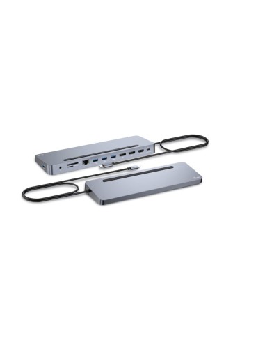 i-tec USB-C Metal Ergonomic 3x 4K Display Docking Station with Power Delivery 100 W + Universal Charger 100 W