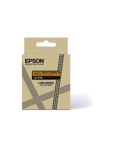 Epson C53S672075 nastro per etichettatrice Nero su giallo