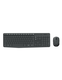 Logitech MK235 tastiera Mouse incluso USB QWERTY US International Grigio