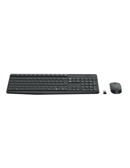 Logitech MK235 tastiera Mouse incluso USB QWERTY US International Grigio