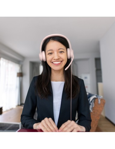 Logitech H390 Auricolare Cablato A Padiglione Ufficio USB tipo A Rosa