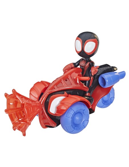 Marvel Spidey e I Suoi Fantastici Amici, set Techno Racer di Miles Morales  Spider-Man, action figure con veicolo e accessorio,