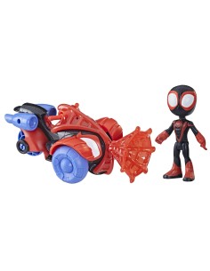 Marvel Spidey e I Suoi Fantastici Amici, set Techno Racer di Miles Morales  Spider-Man, action figure con veicolo e accessorio, 2