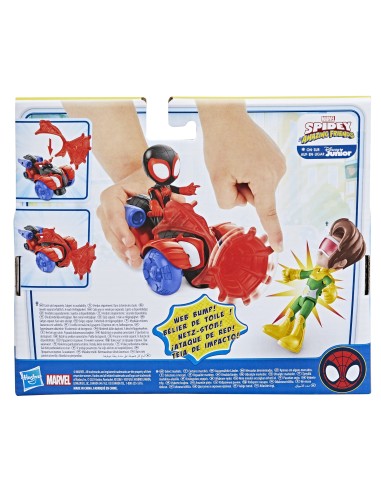 Marvel Spidey e I Suoi Fantastici Amici, set Techno Racer di Miles Morales  Spider-Man, action figure con veicolo e accessorio,