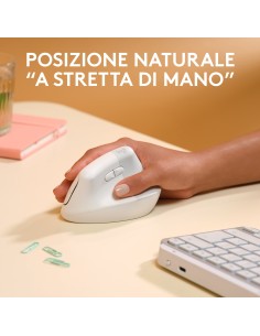 Logitech Lift for Mac mouse Mano destra RF senza fili + Bluetooth Ottico 4000 DPI 2