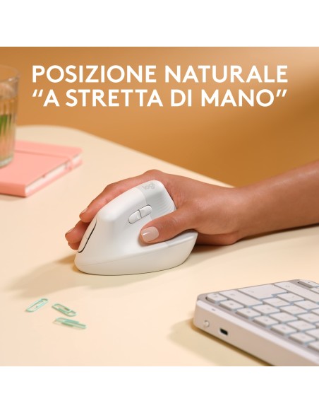 Logitech Lift for Mac mouse Mano destra RF senza fili + Bluetooth Ottico 4000 DPI